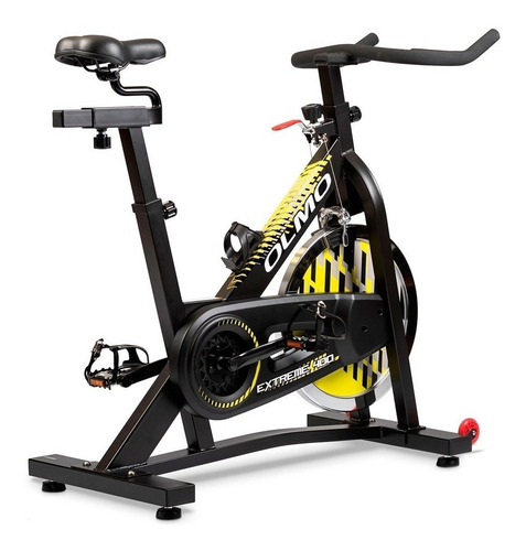 Bicicleta fija Olmo Extreme 400 para spinning color negro y amarillo