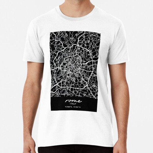 Remera Mapa Minimalista De Roma Algodon Premium