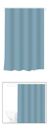 Cortina Para Baño De Peva Impermeable 180x180 Cm Color Azul Color Azul Acero Blue
