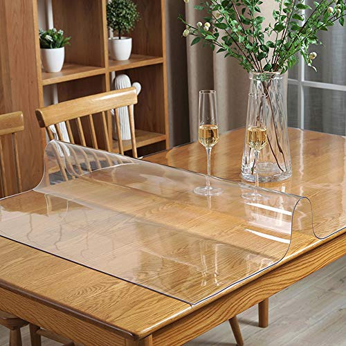 Protector De Mesa Transparente, Mantel De Plástico, Mesita D