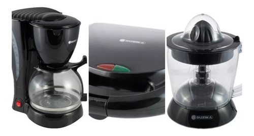 Cafetera+ Sandwichera + Exprimidor Suzika