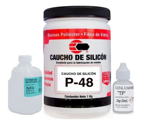 Kit De Silicón P48 Más Diluyente Y Catalizador