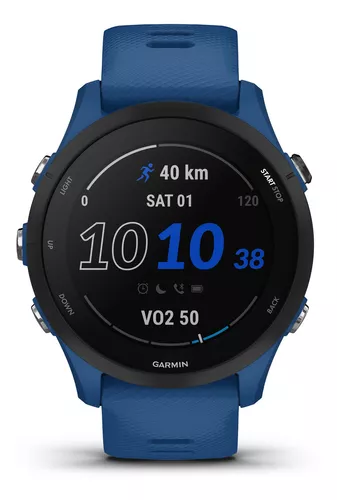 Smartwatch Garmin Forerunner 255 Sport 1.1 caja 46mm de abs tidal blue,  malla tidal blue de silicona deportiva y bisel negro de dlc
