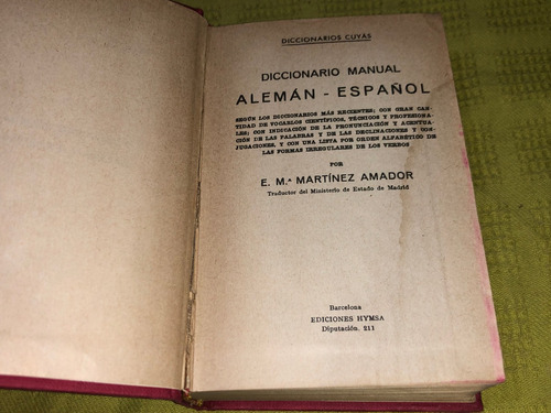 Diccionario Manual Alemán Español - Martínez Amador