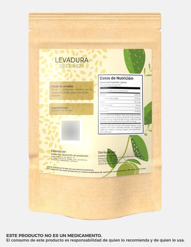 Levadura De Cerveza En Polvo 100 Grs Lemon Cochella