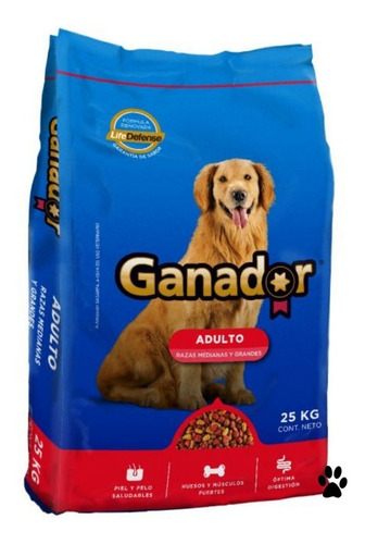 Alimento Ganador para perro adulto de raza mediana y grande en bolsa de 25kg