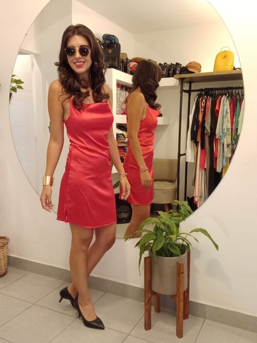 Vestido Dione De Saten Para Mujer