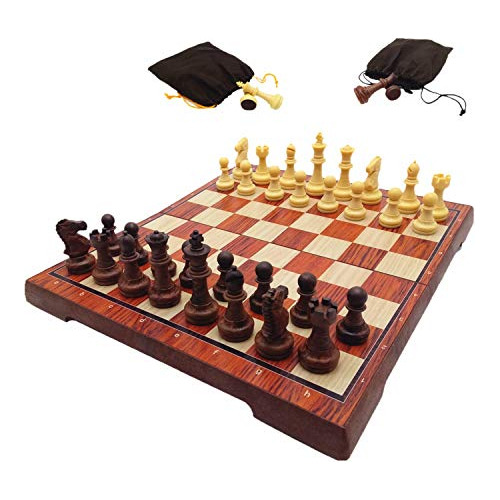 Ajedrez Set De Madera Ajedrez Magnético 15 Inch Travel Chess