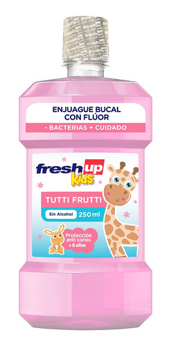 Enjuague Bucal Fresh-up Tutti Fruti Niños 250ml