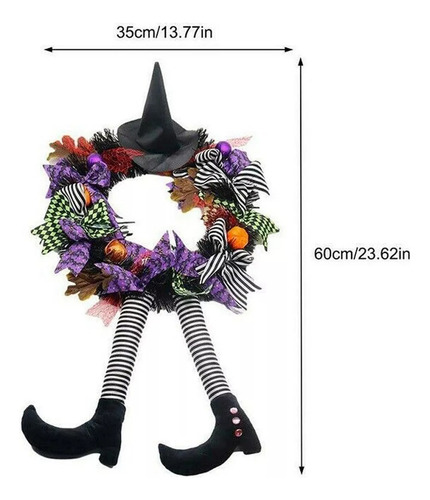 Corona De Halloween, Decoración De Halloween Para Colgar, 2