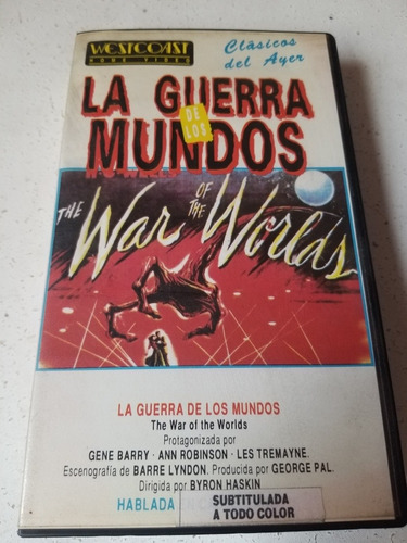 Vhs,la Guerra De,los Mundos,byron Haskin,westcoast