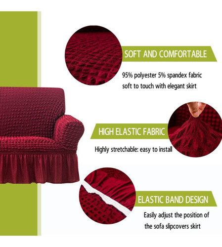 Set De Fundas Cubre Sillon Turca 3+1+1
