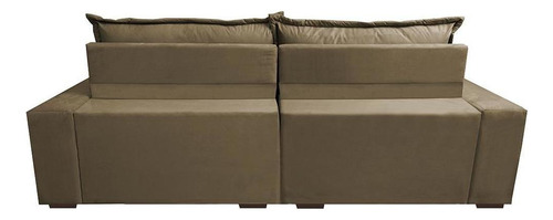 Sofá Retrátil 2,32m Pocket Cama Inbox Supreme Suede Castor Desenho do tecido Liso