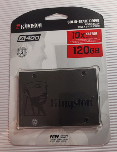 Combo Ssd 120gb Kingston A400 + Caddy Disk 2,5mm Sata