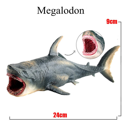 B. Megalodon-tiburón De Juguete Prehistórico Educación Oceán