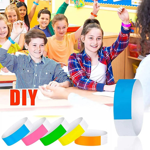 Pulseras Identificativas De Impermeable De Papel Tyvek 100pz