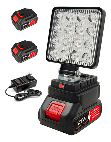 Auxtoo Linterna Lamparas Led Recargable Luz Trabajo Y Camping 4 Inch Negro Lampara Recargable Batería Para Construcción,Seguridad,Exteriores