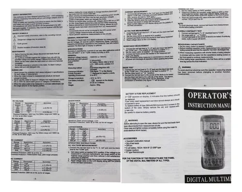 Multimetro Digital Aneng A830l Ac Dc Voltaje Ohm Transistor