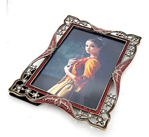 Marco De Imagen Vintage Retro Lxz De Metal Chapado En Latón