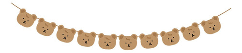 Banner De Oso, Accesorios, Pancarta De Cumpleaños Para
