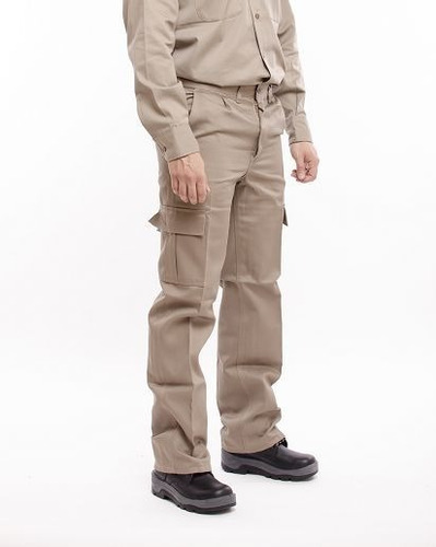 Pantalon De Trabajo Cargo Hombre Beige 50 Al 54.rm3500be