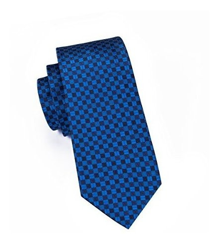 color liso Hi-Tie caja de regalo tejido jacquard Juego de corbata y gemelos cuadrados de sat/én