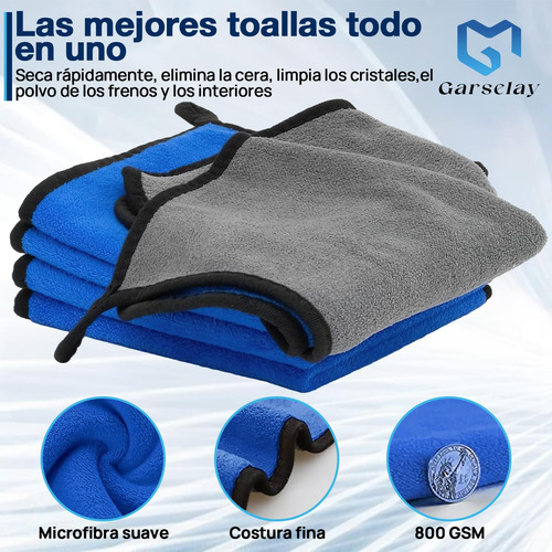 Trapos Microfibra Para Coche 5 Piezas 30 X 60 Cm Suaves Y Ab
