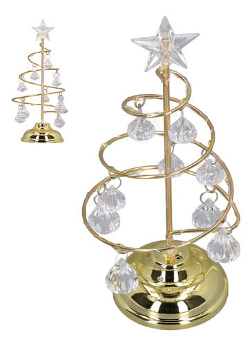 Lámpara De Árbol De Navidad Led Pequeño Cristal De Hierro De