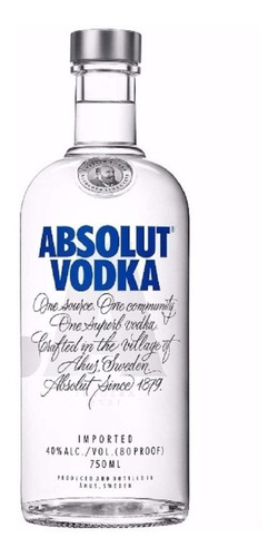 Vodka Absolut 750ml. --