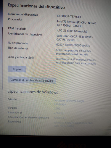 Notebook Exo Smart R3 Mod 3860 Cn49 Negro (Usado)