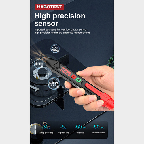 Detector Portátil De Fugas De Gas Habotest Ht60 De Mano