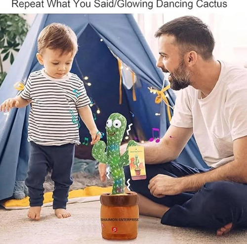 Cactus Peluche Bailarin Canta Graba Educativo De 32cm