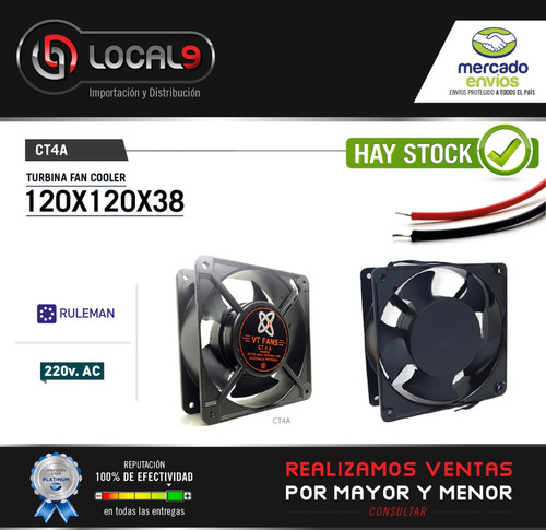 Imagen 3 de 10 de Turbina Cooler Fan Extractor 220v Ruleman 4 Pulgadas 120x38m