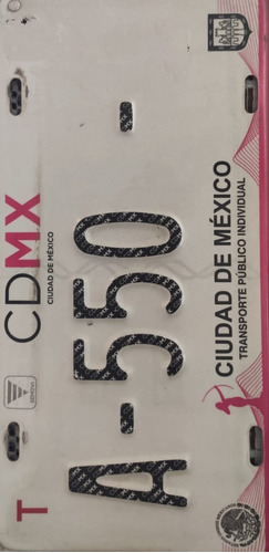 Placas De Taxi Cdmx Oficiales