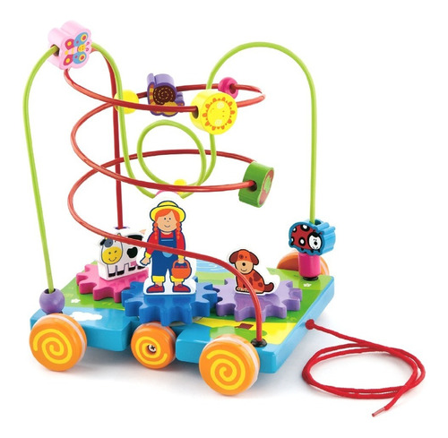 Carrito De Arrastre Con Actividades Infantil