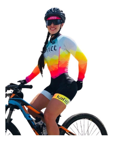 Mono Manga Larga Mujer Mountain Bike Triatlón