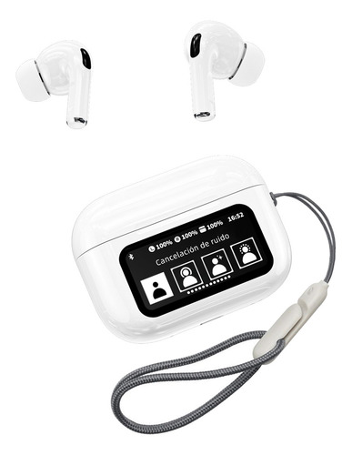 Smart Screen Wireless Auriculares Skululu A9 Pro Bluetooth 5.4 Anc Ruido Cancelation Enc Llamadas Reducción De Ruido Hifi Music Earphone with 4 Micrófono