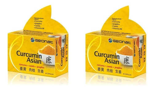 Curcuma En Capsulas + Jengibre 60 Cap Geonat Antioxidante