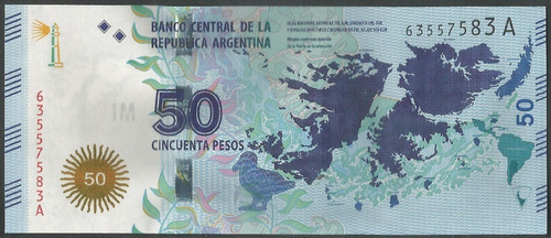 Argentina 50 Pesos 2015 P362a