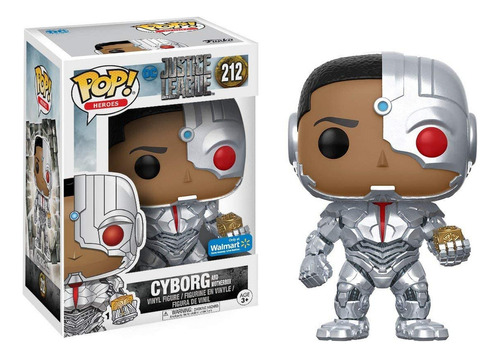 Justice League Pop! Figura De Vinilo Cyborg Y Motherbox 212