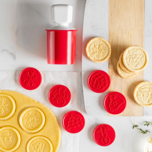Rodillo Ajustable Y Cortadores Galletas Navidad
