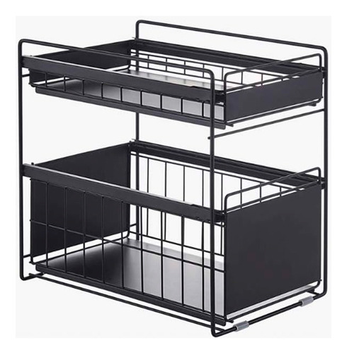 Organizador Desplegable Metálico 2 Niveles Para Hogar - Cs.