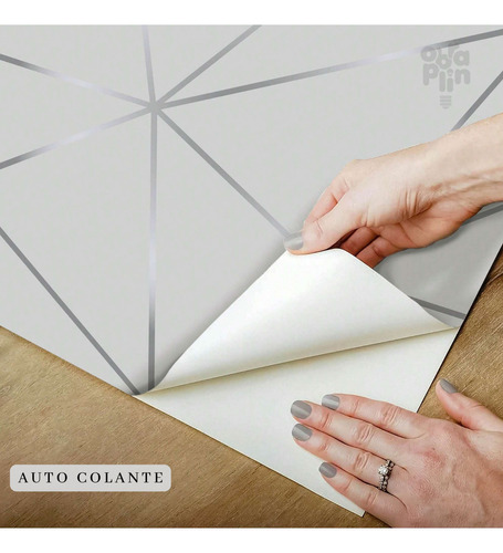 Adesivo Decorativo Papel De Parede Ripas Zara Geométrico 10m Cor Zara Cinza 02