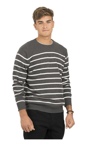 Chaleco Hombre Old Navy Cerrado Striped Gris