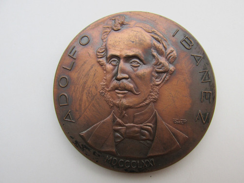 Medalla Adolfo Ibañez 100 Años Ministerio Rr Ee Año 1971  
