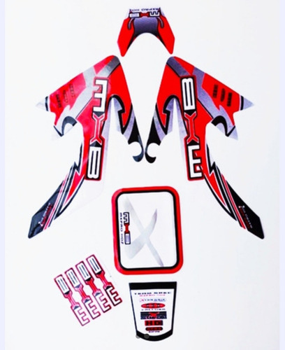 Kit Adesivo Mini Moto Cross Motor 50cc/100cc