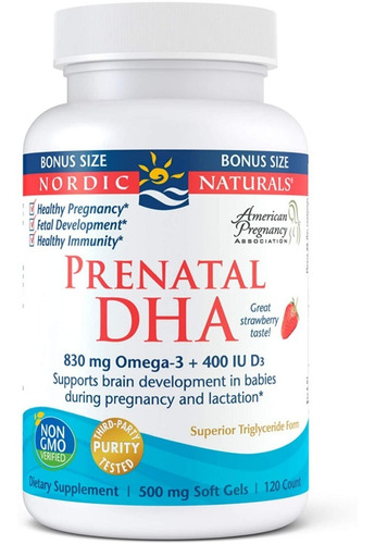 Vitamina Prenatal Nordic Naturals - Unidad a $2666