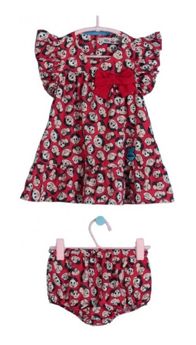 Imagem 3 de 3 de Vestido Bebê Baby Vermelho Mon Sucré Turma Da Mônica 18006