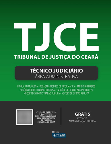 Técnico Judiciário - Área Administrativa - Tjce, De Equipe Alfacon. Editora Alfacon, Capa Mole Em Português