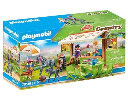 Playmobil Country 70519 - Cafetería Poni Con 3 Figuras 